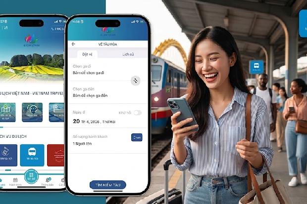Chạm để đi: Đặt vé tàu hỏa trên ứng dụng “Du lịch Việt Nam - Vietnam Travel”