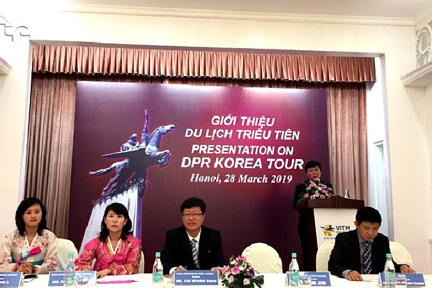 North Korea holding press conference for tourism introduction at VITM Vietnam International Travel Mart 2019